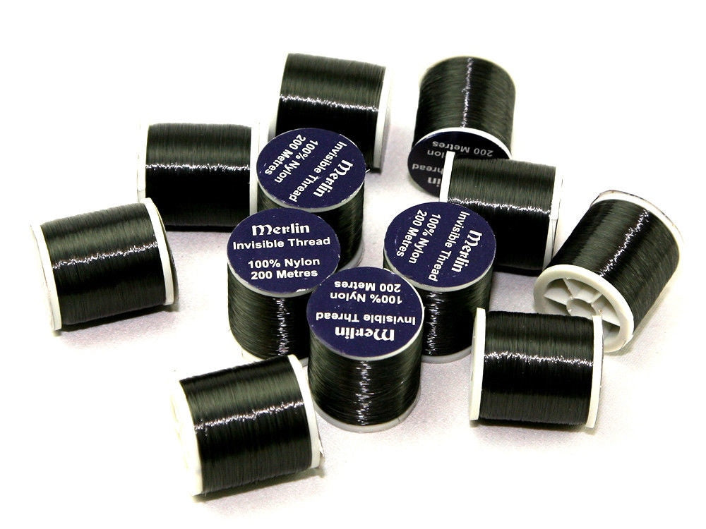 Invisible Clear Sewing Thread Nylon Filament Quilting - 200m Rolls clear & black