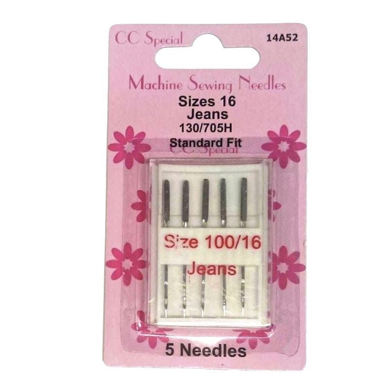 SEWING MACHINE NEEDLES - JEANS - PACK OF 5 NEEDLES
