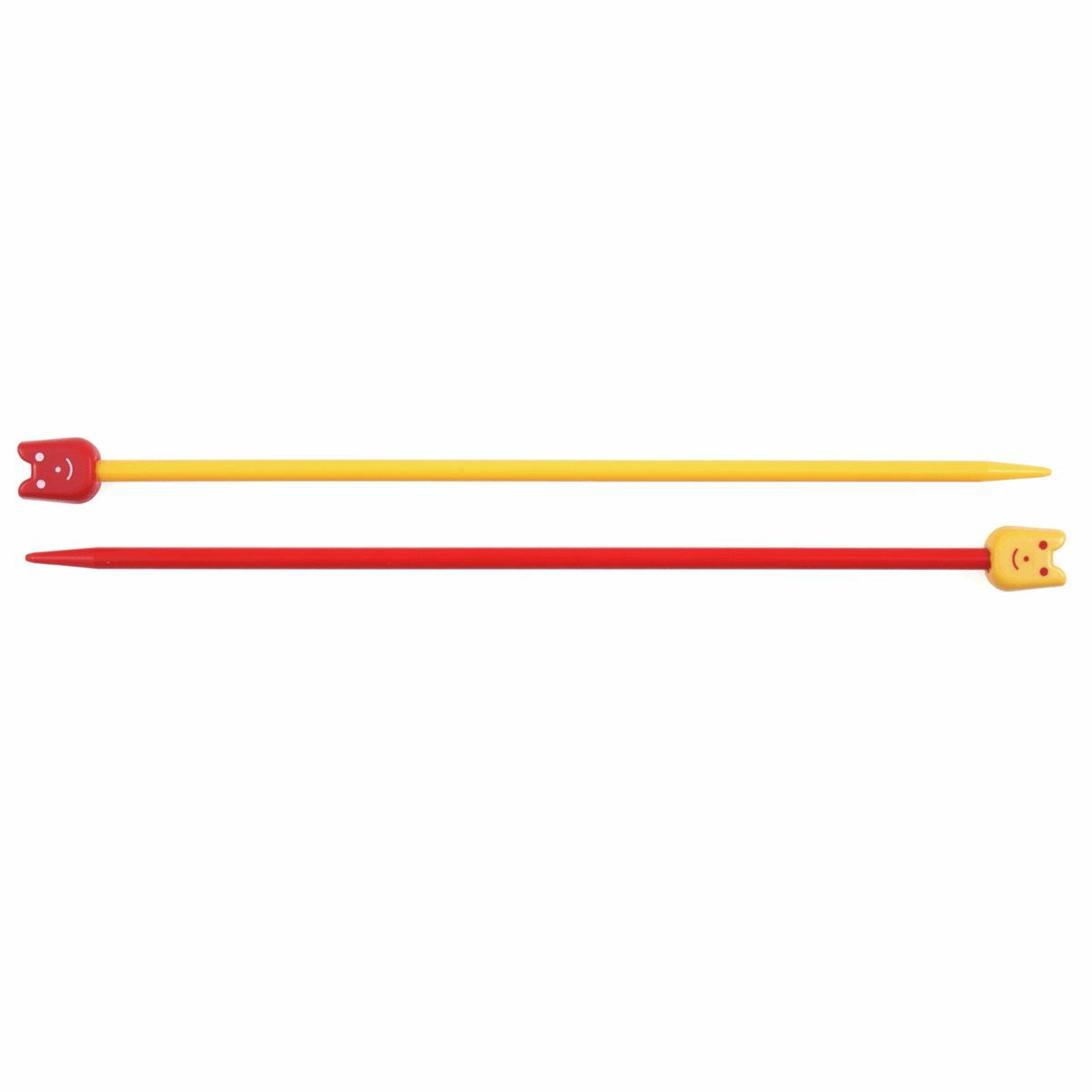 Pony Kids Childrens coloured knitting pins needles 18cm x 4mm
