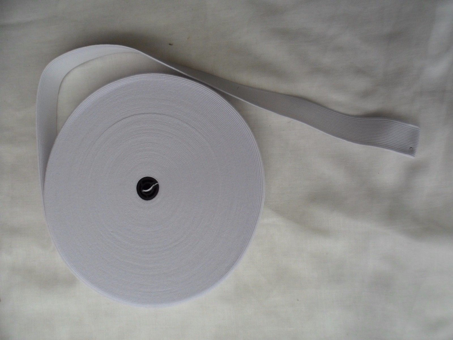 25mm 1 inch White stretch elastic flat