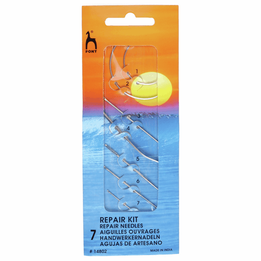 Pony Hand Sewing Needles: Repair: Gold Eye: Pony 14802: Pack of 7