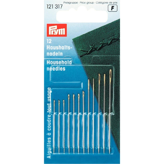 Prym - Assorted household needles  - card of 12  - 121317