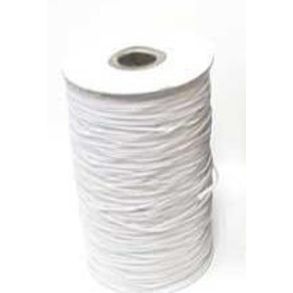 1mm round White elastic
