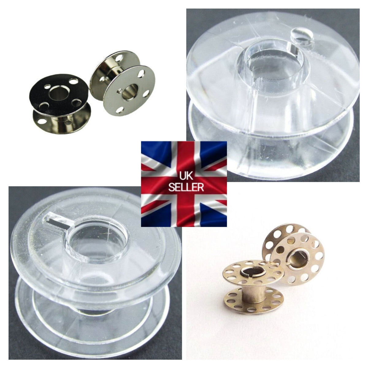 15K or 66K Plastic, Metal Sewing Machine Bobbins Thread Spool