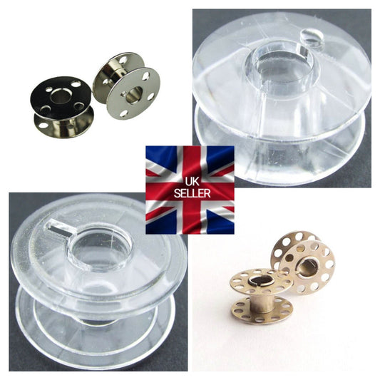 15K or 66K Plastic, Metal Sewing Machine Bobbins Thread Spool