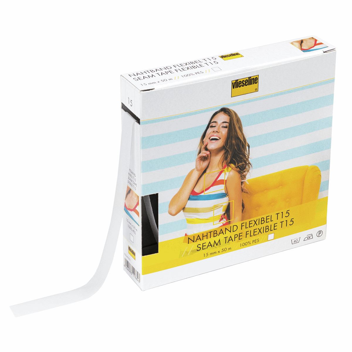 Vlieseline Vilene flexible Seam Tape - White - 5m x 15mm