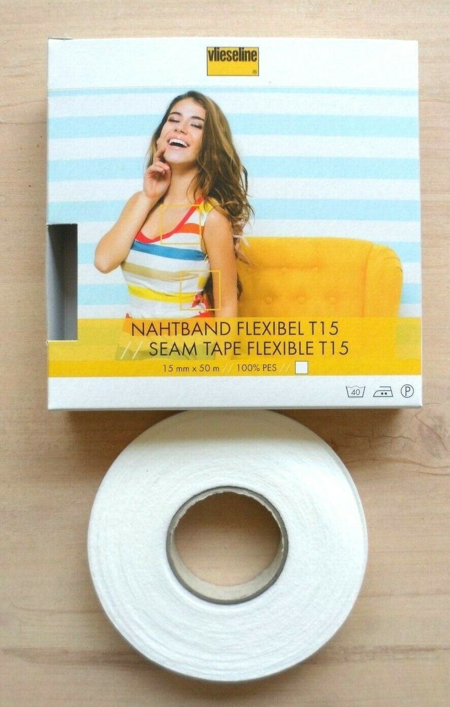 Vlieseline Vilene flexible Seam Tape - White - 5m x 15mm