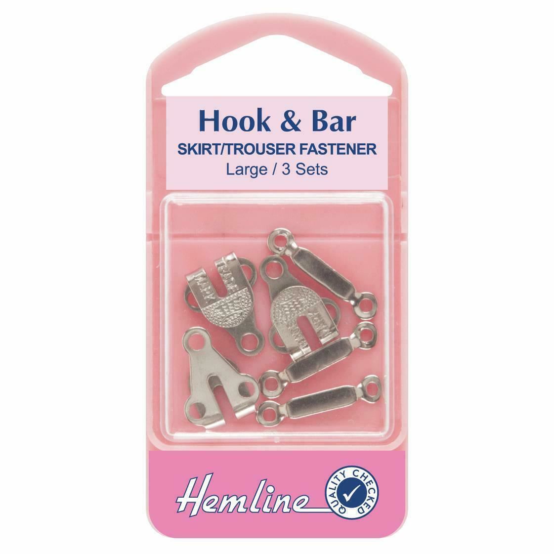 Hemline - Hook and Bar - Nickel - Large