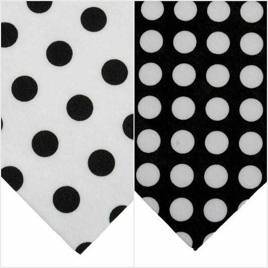 A4 12 x 9 inch Polkadot polka dot Felt Sheets