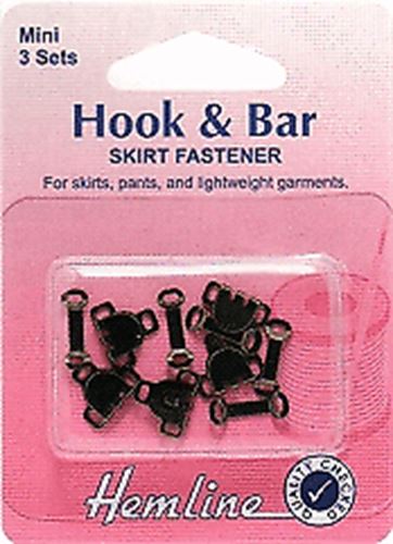 Hemline - hook and bar: Black - Extra Small