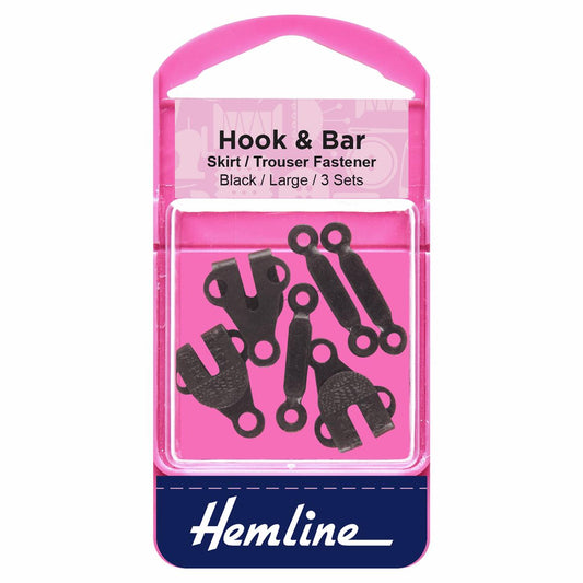 Hemline - hook and bar - Black - Large