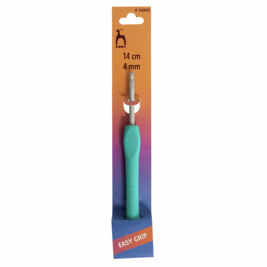 PONY P56805 EASY GRIP 4mm CROCHET HOOK  WITH FLAT FINGER