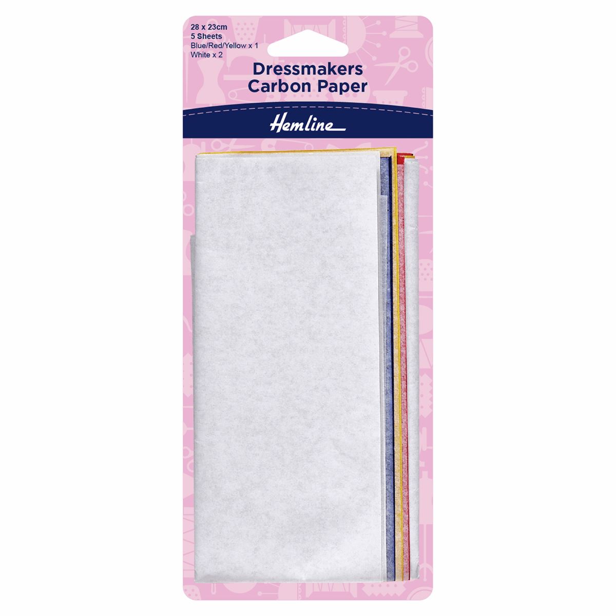 Hemline dressmakers carbon paper - Assorted 5 Sheets H753