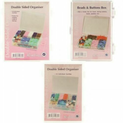 Hemline Storage Beads And Buttons Box Organiser - Small Medium Large
