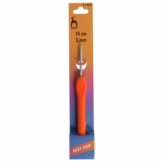 PONY P56803 EASY GRIP 3mm CROCHET HOOK  WITH FLAT FINGER