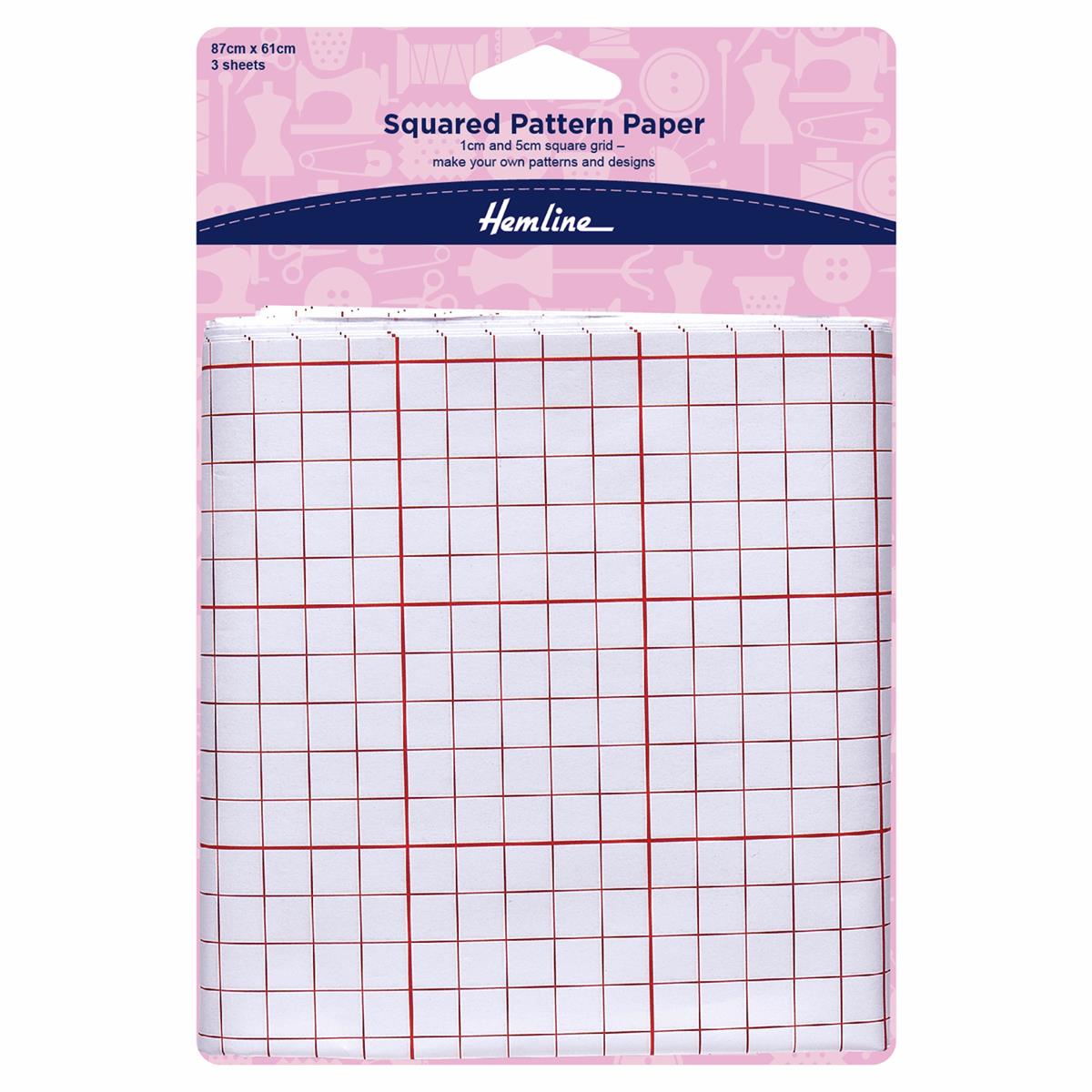 Hemline dressmakers square pattern paper 5cm / 1cm Grid Sewing Template H751