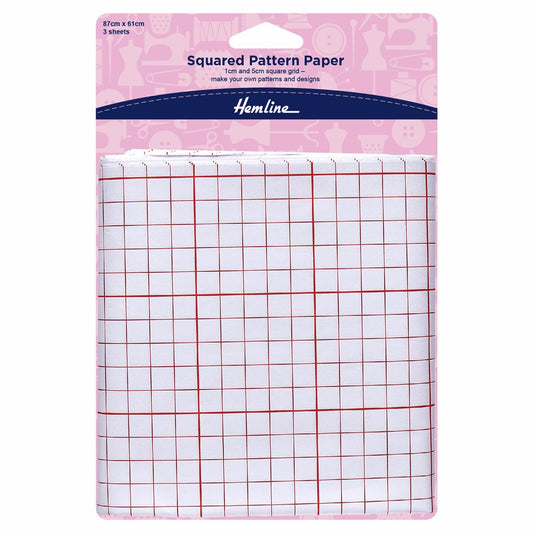 Hemline dressmakers square pattern paper 5cm / 1cm Grid Sewing Template H751