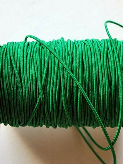 Round cord elastic - Green - 2mm