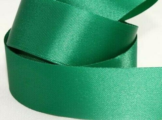 72mm Emerald Green Fused Edge Ribbon