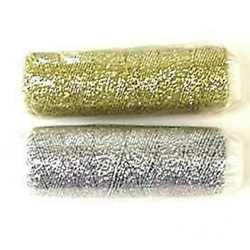 Gold Silver Lurex 0.5mm Shirring Elastic - 20 Metre rolls