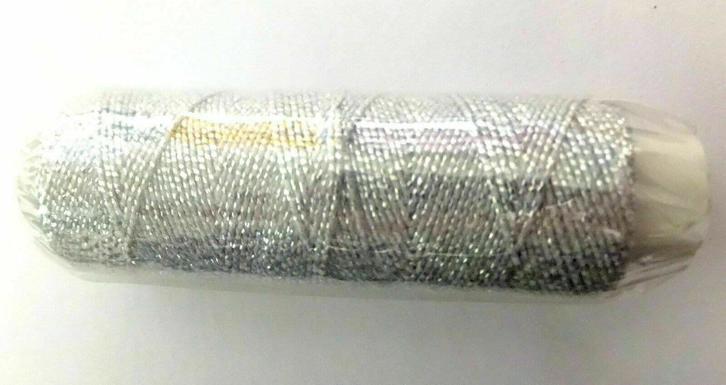 Gold Silver Lurex 0.5mm Shirring Elastic - 20 Metre rolls