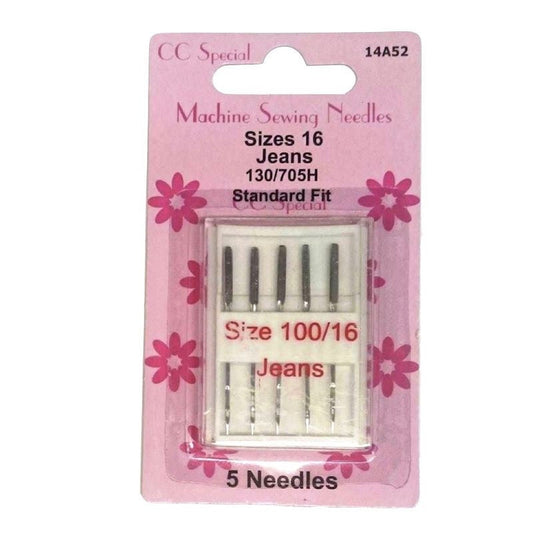 SEWING MACHINE NEEDLES - JEANS - PACK OF 5 NEEDLES