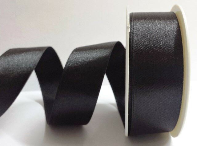 25mm Single faced satin ribbon - 20M rolls - 4 colours
