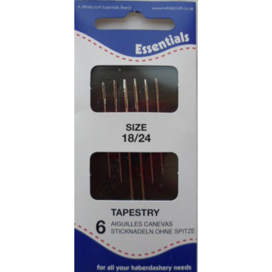 Hand sewing needles - Tapestry 18/24  - 6 needles