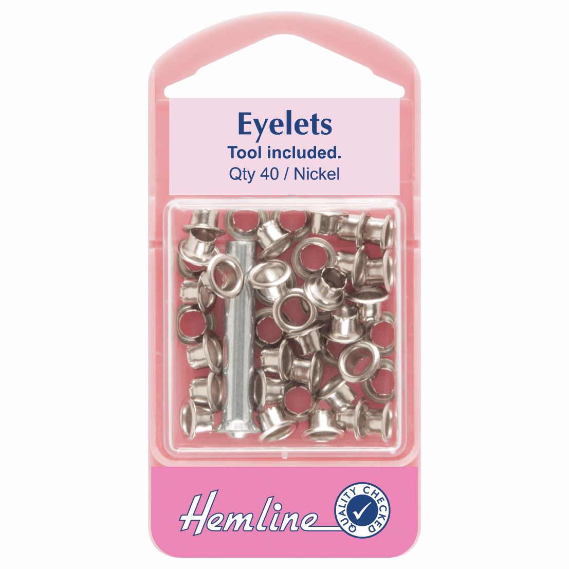 Hemline Eyelet eyelets Pack With Tool - 5.5mm - 40 Pack - all colours