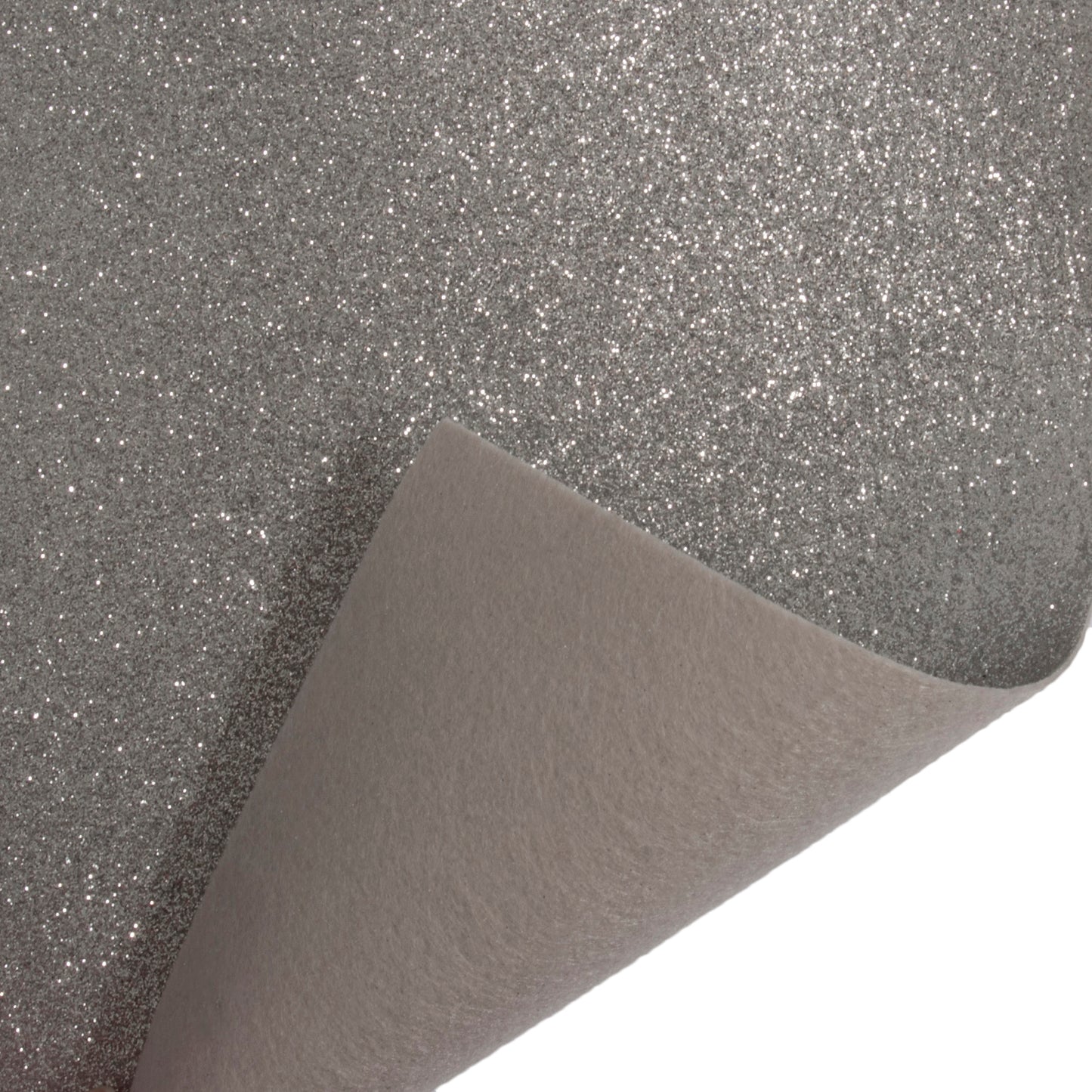 Glitter Felt Sheets: 30 x 23cm: Silver