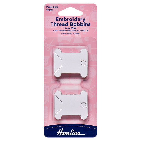 Embroidery Thread Bobbins: Paper: 50 Pieces