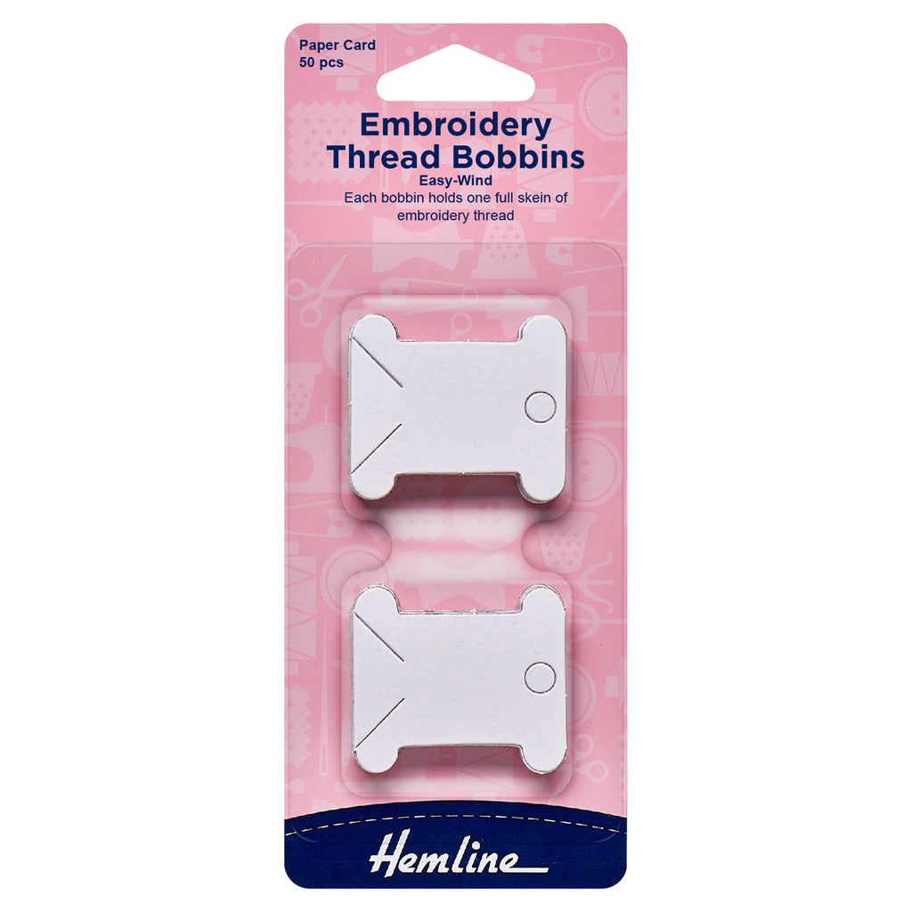 Embroidery Thread Bobbins: Paper: 50 Pieces