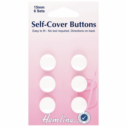 Buttons: Self-Cover: Nylon: 15mm