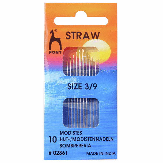Pony Hand Sewing Needles: Milliners: Gold Eye: Sizes 3-9: Pony 02861: Pack of 10