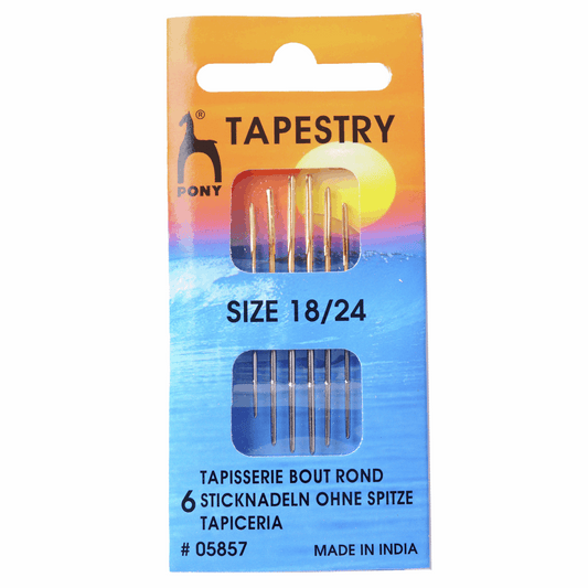 Pony Hand Sewing Needles: Tapestry: Gold Eye: Sizes 18-24: Pony 05857: Pack of 6