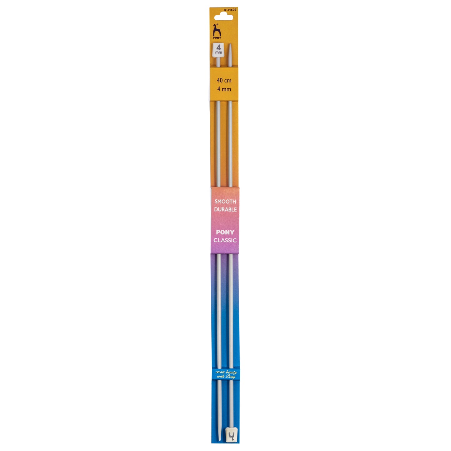 Pony knitting Pins: Single-Ended: Classic: 40cm x 4.00mm